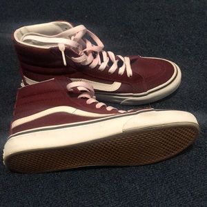 Maroon Sk8-Hi Vans